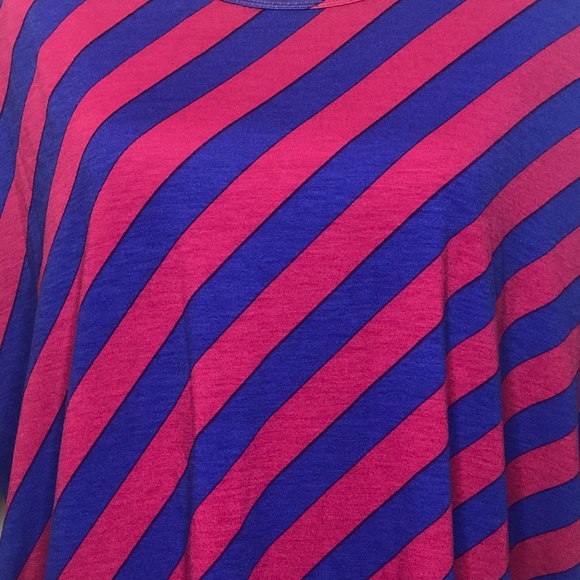 Magenta and Blue LuLaRoe Striped Irma - Picture 2 of 5